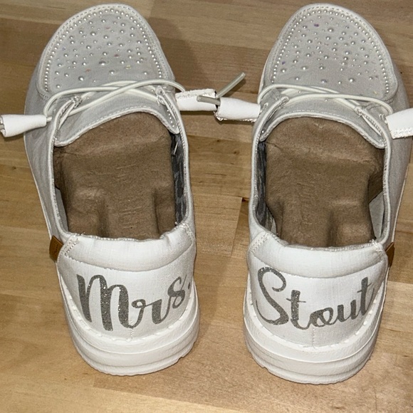 Custom rhinestone Bridal Hey Dudes - Picture 6 of 6